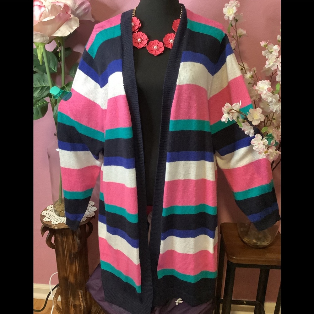 LOWEST🌺 NWT LANE BRYANT Sz 14/16 WOOL BLEND MULTI-COLOR SWEATER - Picture 2 of 14